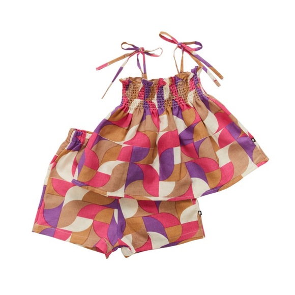 EUC OEUF Kids Smocked Set - Picture 2 of 8